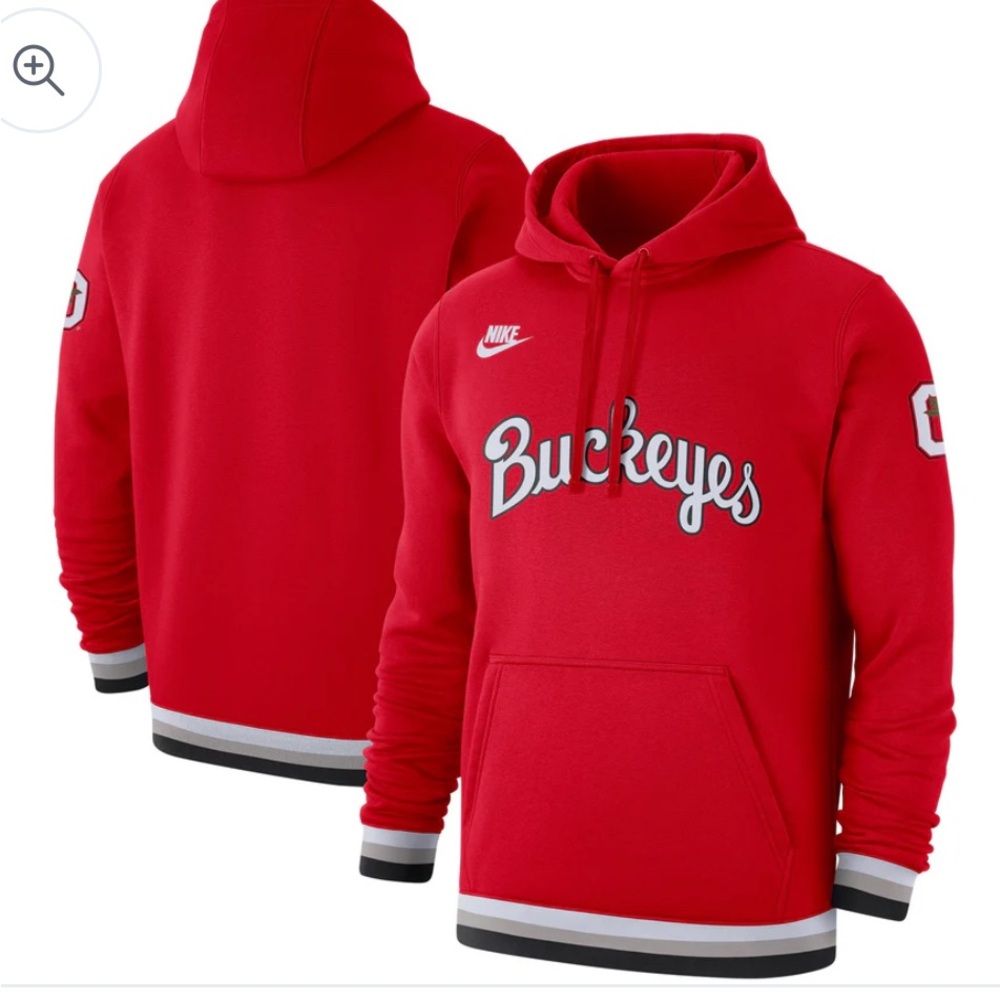 Nike Men’s Ohio State Buckeyes Retro Club Fleece Pullover Hoodie